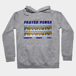 power of prayers with prayer flags (Sanskrit) Hoodie